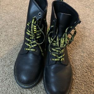 Dr. Martens 1460 Pascal “The Original” 8-Eye Black Leather Lace Up Boots